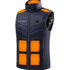 Bodywarmer chauffant mixte Espoo noir Flags&Cup