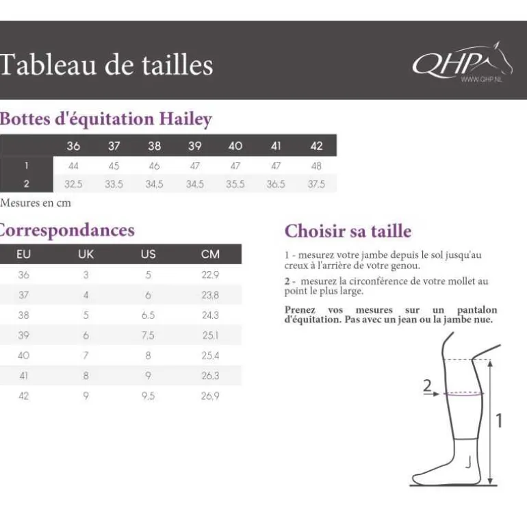Bottes d'équitation à lacets Hailey QHP