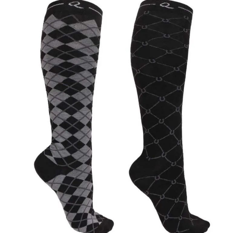 Chaussettes d'équitation Classic QHP Lot de 2 paires