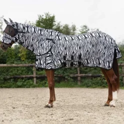 Chemise anti-mouches avec cou et masque QHP - Zèbre