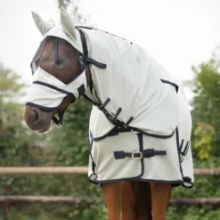 Chemise anti-mouches avec cou et masque QHP - Gris