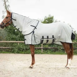 Chemise anti-mouches avec cou et masque QHP - Gris