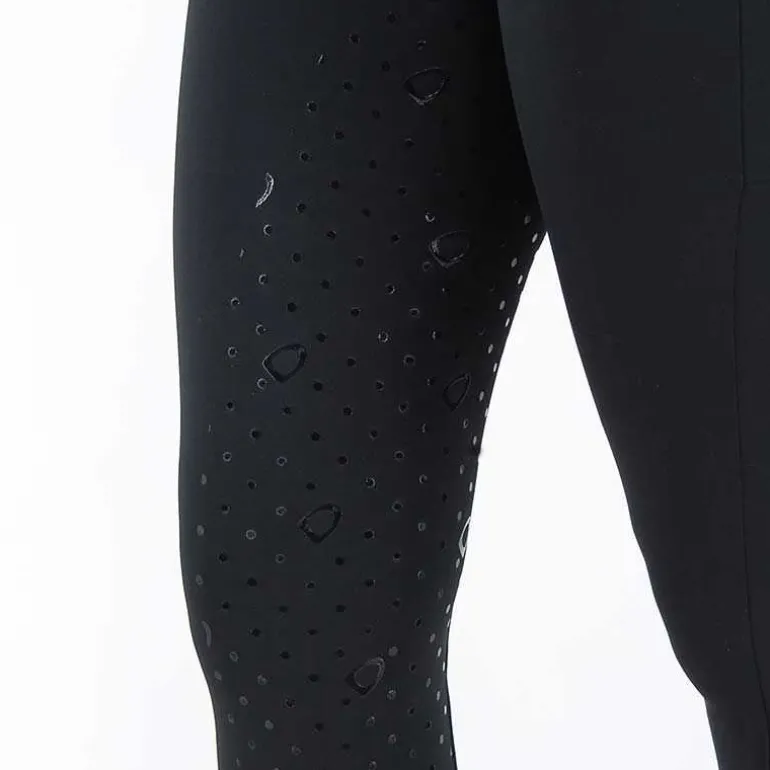 Legging d’équitation pour femme full grip Noir Nantano Horse & Go