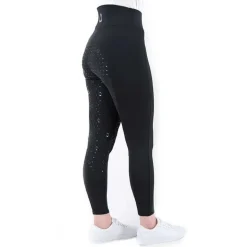 Legging d’équitation pour femme full grip Noir Nantano Horse & Go
