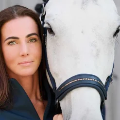 Licol double pin glossy Platinium Eskadron