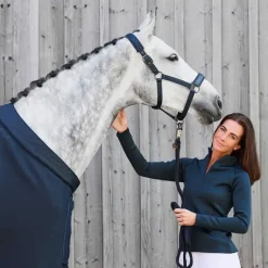 Licol double pin glossy Platinium Eskadron