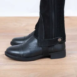 Mini-chaps Stationata cuir nubuck Noir