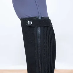 Mini-chaps Stationata cuir nubuck Noir