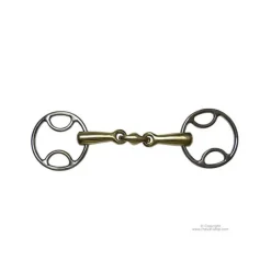 Mors 2 anneaux double brisure laiton à passants Stationata