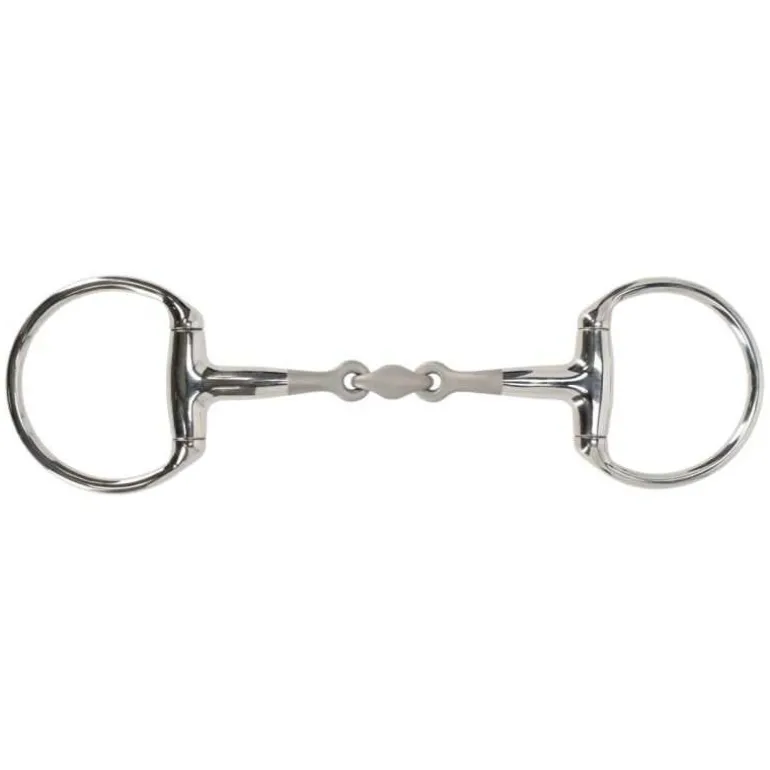 Mors à olives anatomique double brisure Acier sablé QHP