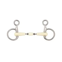 Mors baucher en résine double brisure avec rouleau Happy Mouth