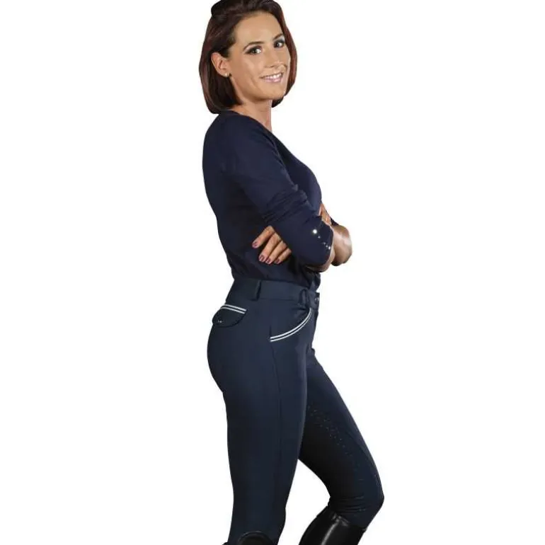 Pantalon d'équitation femme Cayenne full grip Flags&Cup