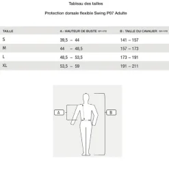 Protection dorsale flexible P07 Adulte Swing