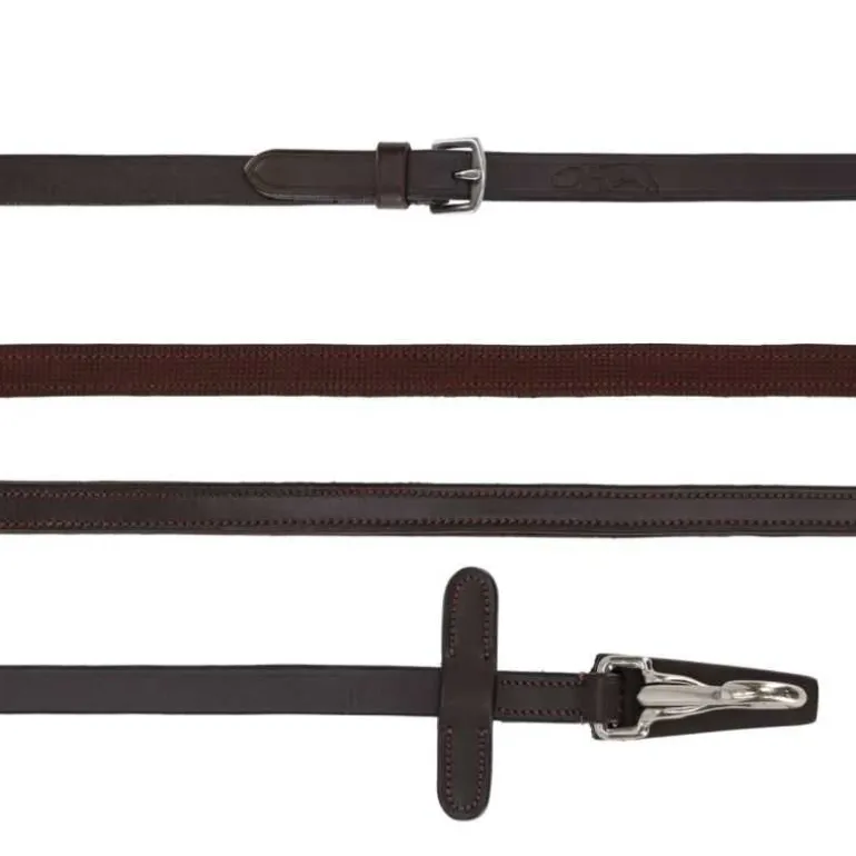 Rênes antidérapantes avec mousqueton QHP