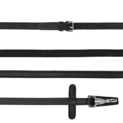 Rênes antidérapantes avec mousqueton QHP