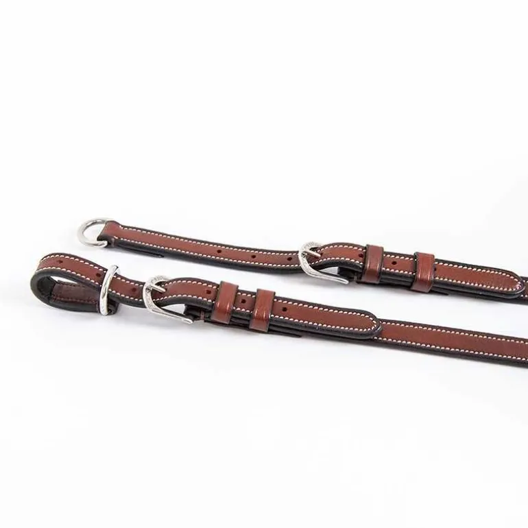 Rênes en caoutchouc ultra-grip avec 7 arrêtoirs Flags & Cup