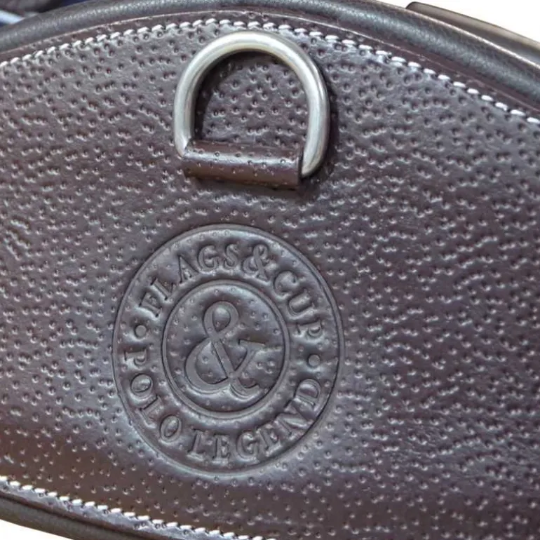 Sangle anatomique en cuir grainé Flags&Cup