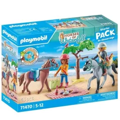 Starter pack Amelia et Ben avec chevaux Playmobil