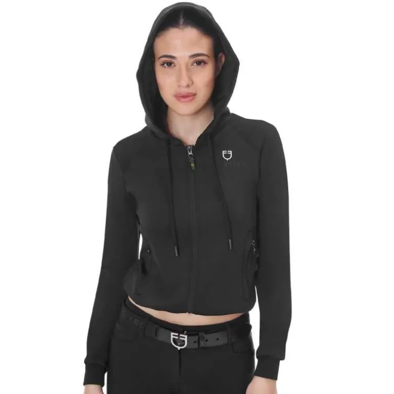 Sweat court zippé pour femme Equestro