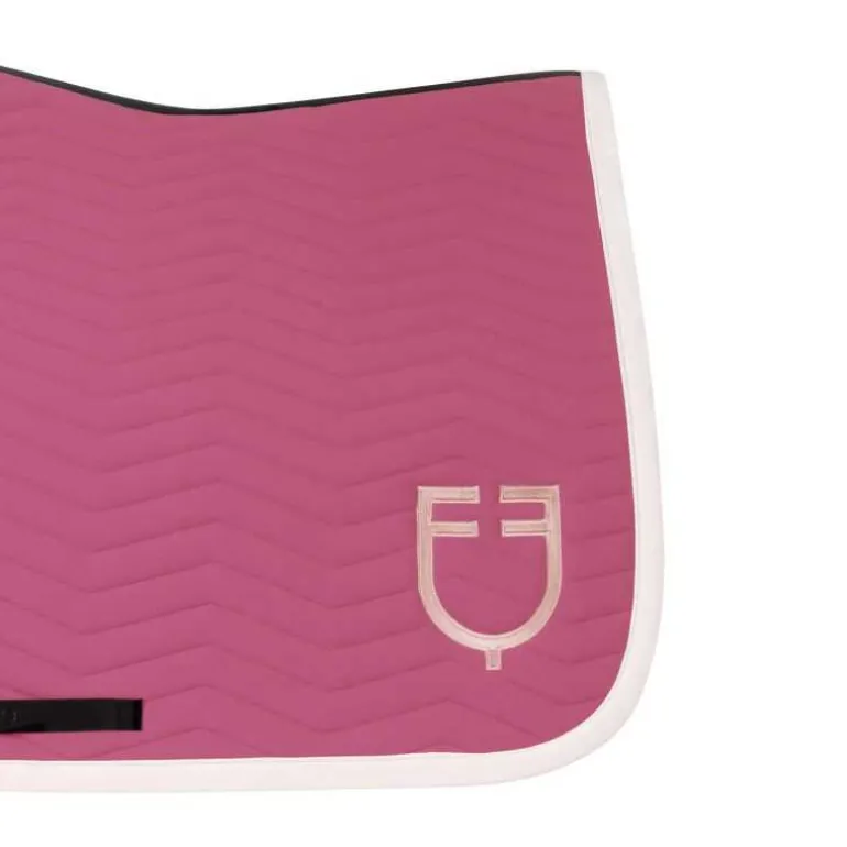 Tapis de selle mixte Wave Equestro Chateau Rose antique White